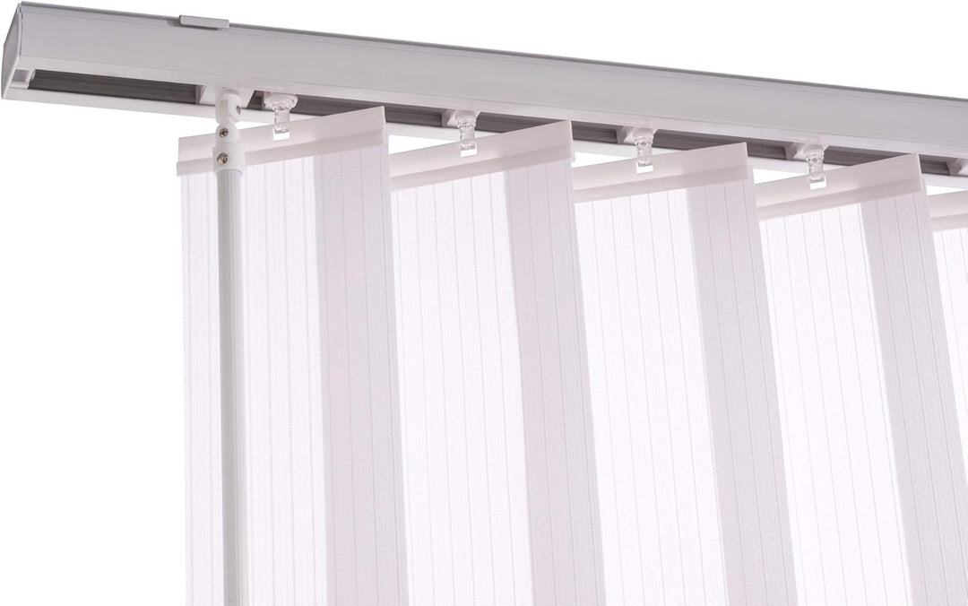 JalousieCrew Vertikal Lamellenvorhang Farbe weiss - Breite 100 bis 250 cm - Höhe 250 cm (individuell