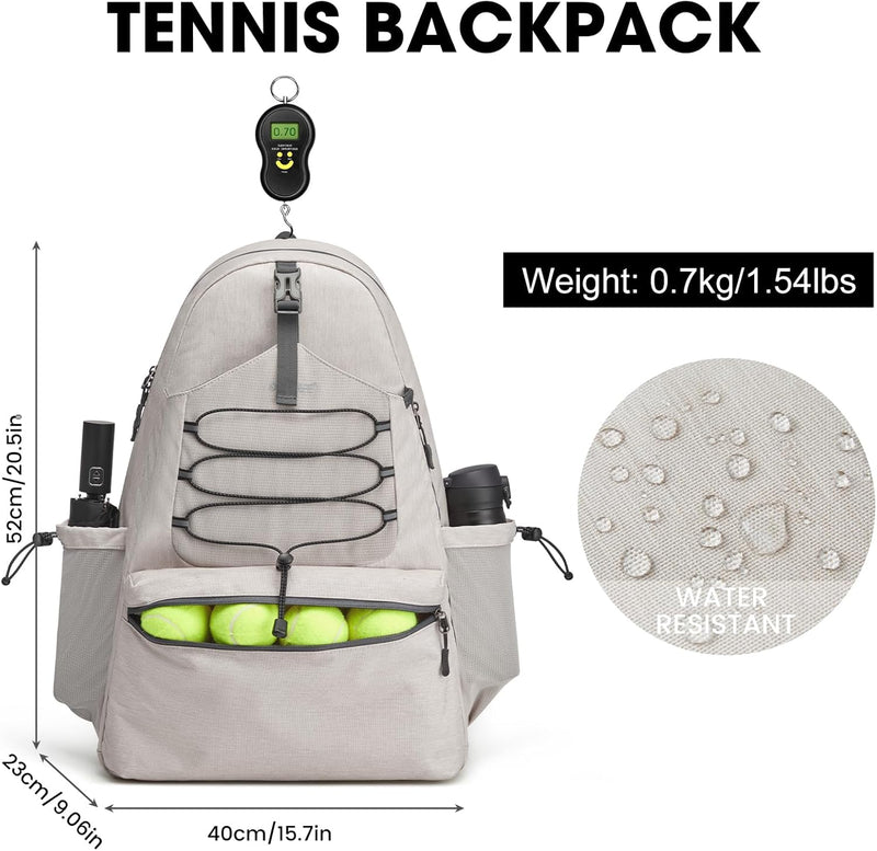 G4Free Tennistasche, Tennisrucksack für Damen und Herren, grosse Pickleball-Tasche, hält 4 Schläger