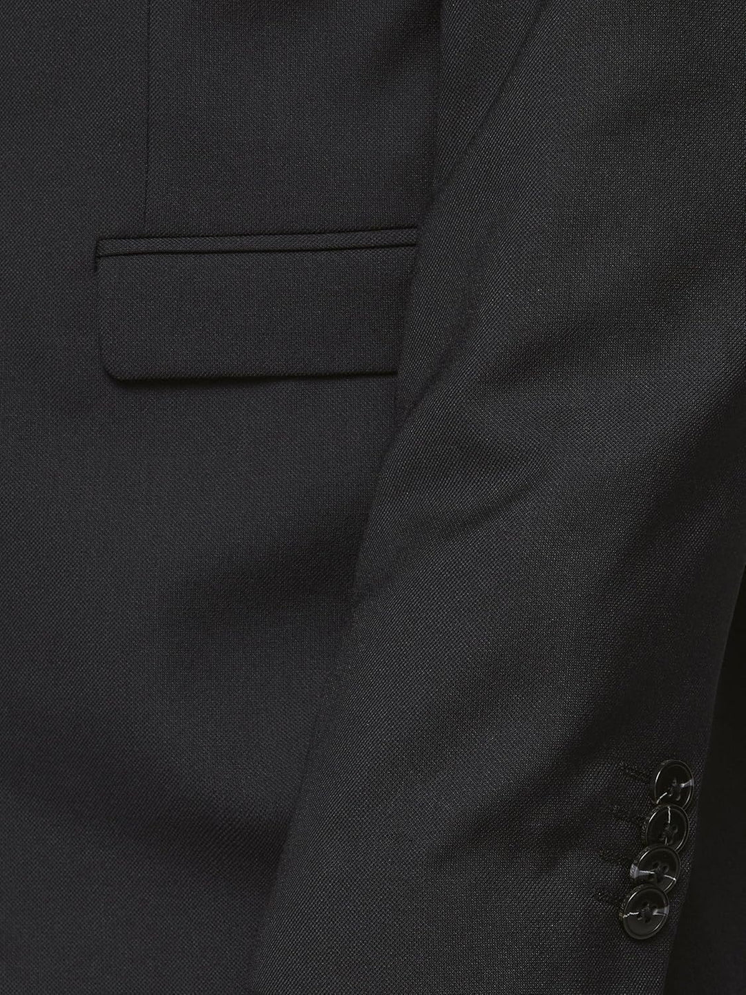 JACK & JONES Male Einreihiger Blazer und Hose JPRSOLARIS Slim Fit Anzug 46 Schwarz, 46 Schwarz