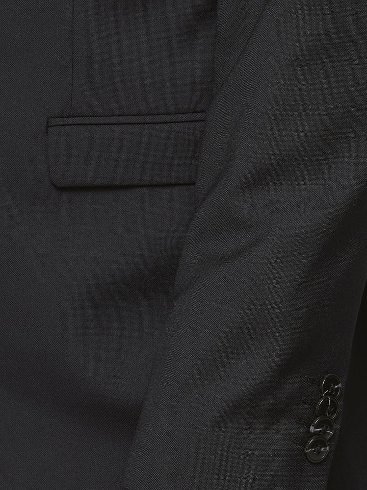 JACK & JONES Male Einreihiger Blazer und Hose JPRSOLARIS Slim Fit Anzug 46 Schwarz, 46 Schwarz