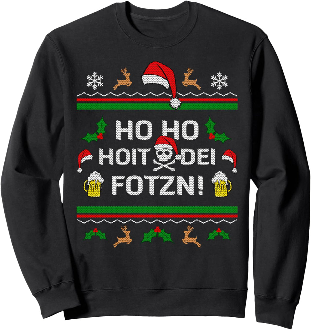 Ho Ho Hoit Dei Fotzn Weihnachten Lustiger Weihnachtspullover Sweatshirt