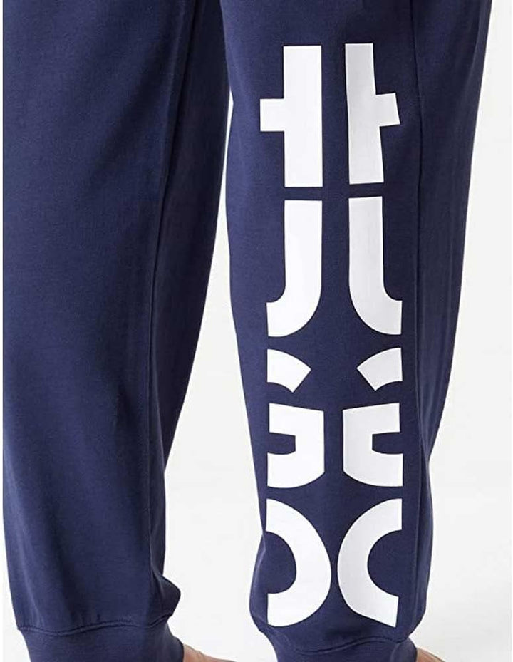 HUGO Herren Cut Logo Pants Jogginghose aus Bio-Baumwolle mit Split-Logo-Print XXL Dark Blue405, XXL