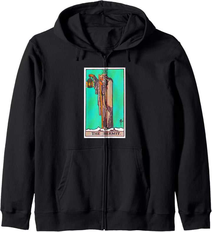 Hermit Tarot Card Psychic Occult Metaphysical Kapuzenjacke