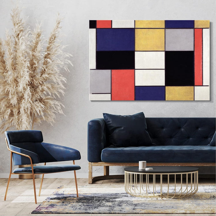 Printed Paintings Leinwand (100x70cm): Piet Mondrian - Komposition A 100x70 cm, 100x70 cm
