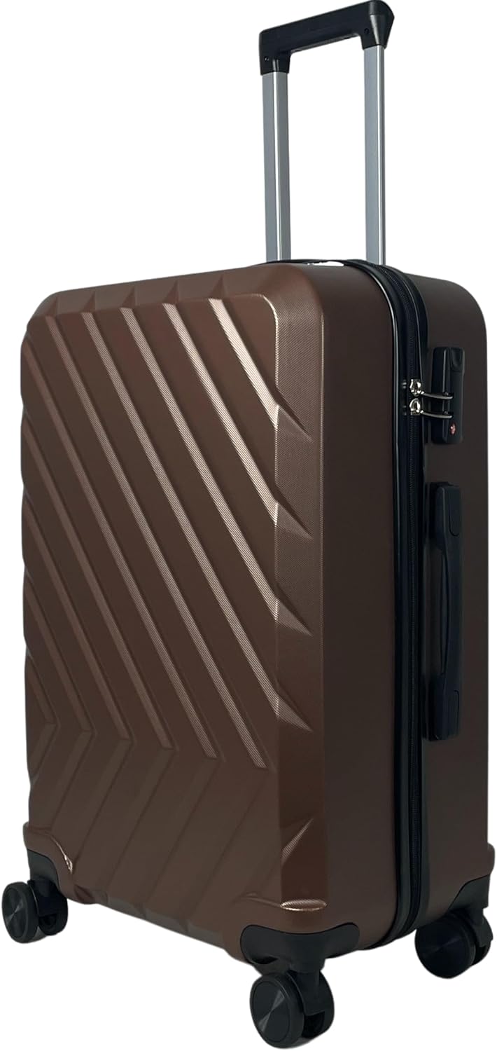 MY TRAVEL BAG Hartschalen-Koffer Trolley Reisekoffer (Handgepäck-Mittel-Gross-Set) 4 Doppel-Rollen (