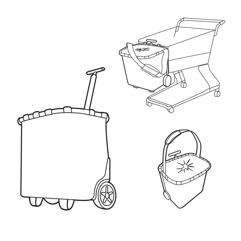 reisenthel carrycruiser Tragbarer Einkaufstrolley mit stabilem Aluminiumrahmen, Schultergurt und her