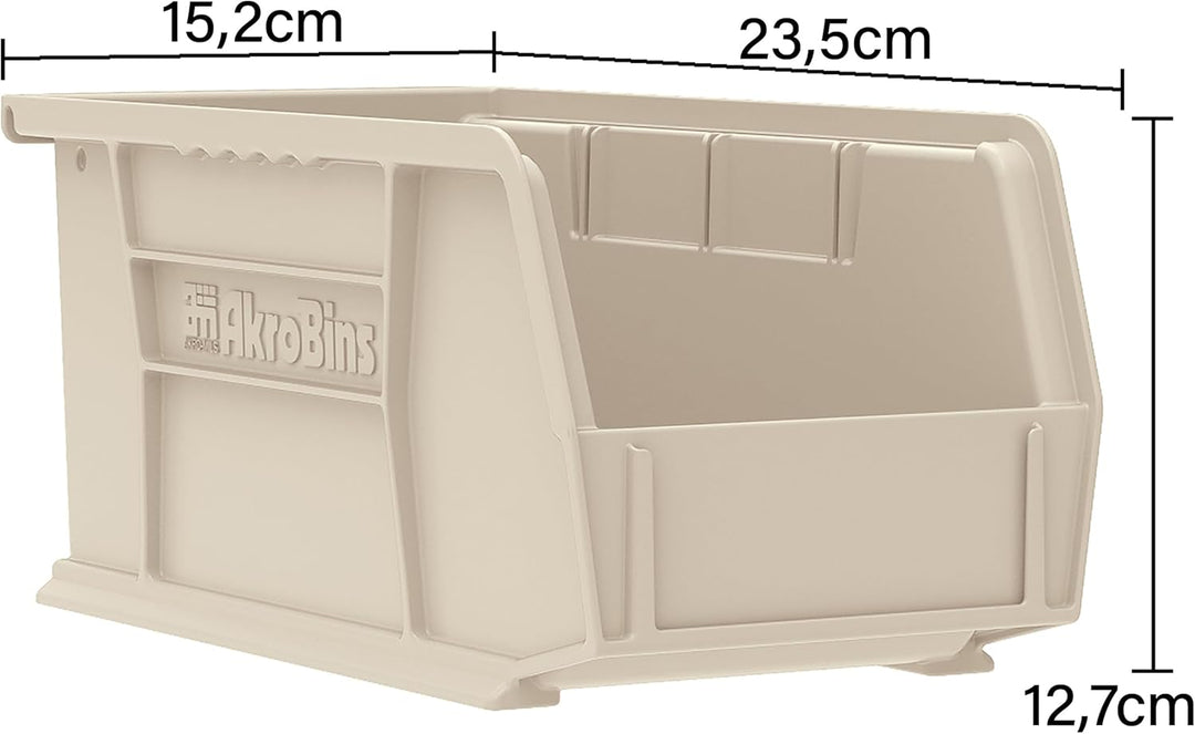 Akro-Mils 30237 AkroBins Plastic Storage Bins, Space-Saving Stackable Bins for Garage, Pantry, Craft