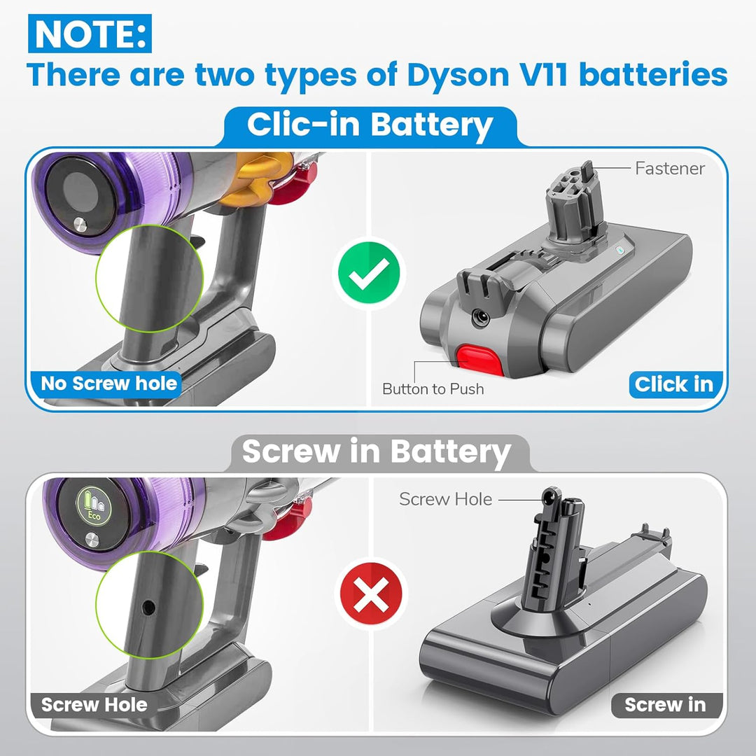 3900mAh Klickstil V11 Akku für Dy Akku SV15, ASUNCELL Ersatzakku für V11 Torque Drive Outsize Absolu
