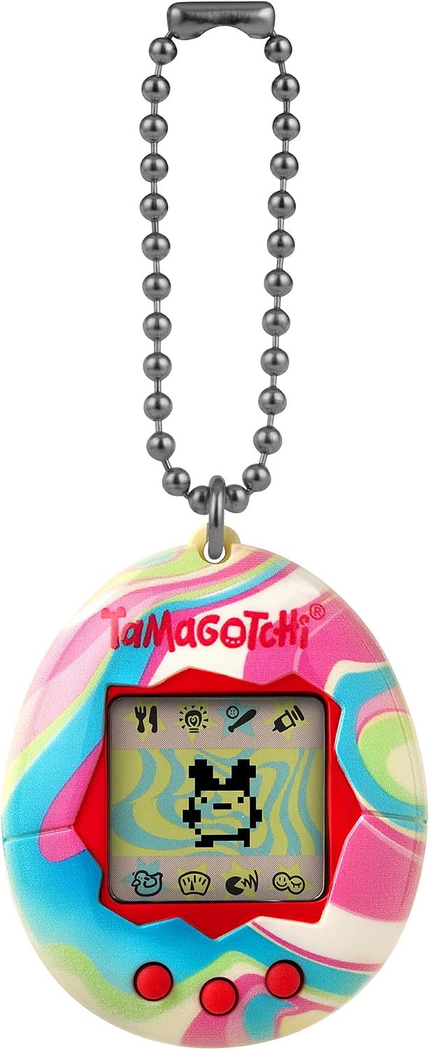 BANDAI-Tamagotchi Virtuelles Haustier, Pastell, Marmor 42973 Pastell-Marmor, Pastell-Marmor