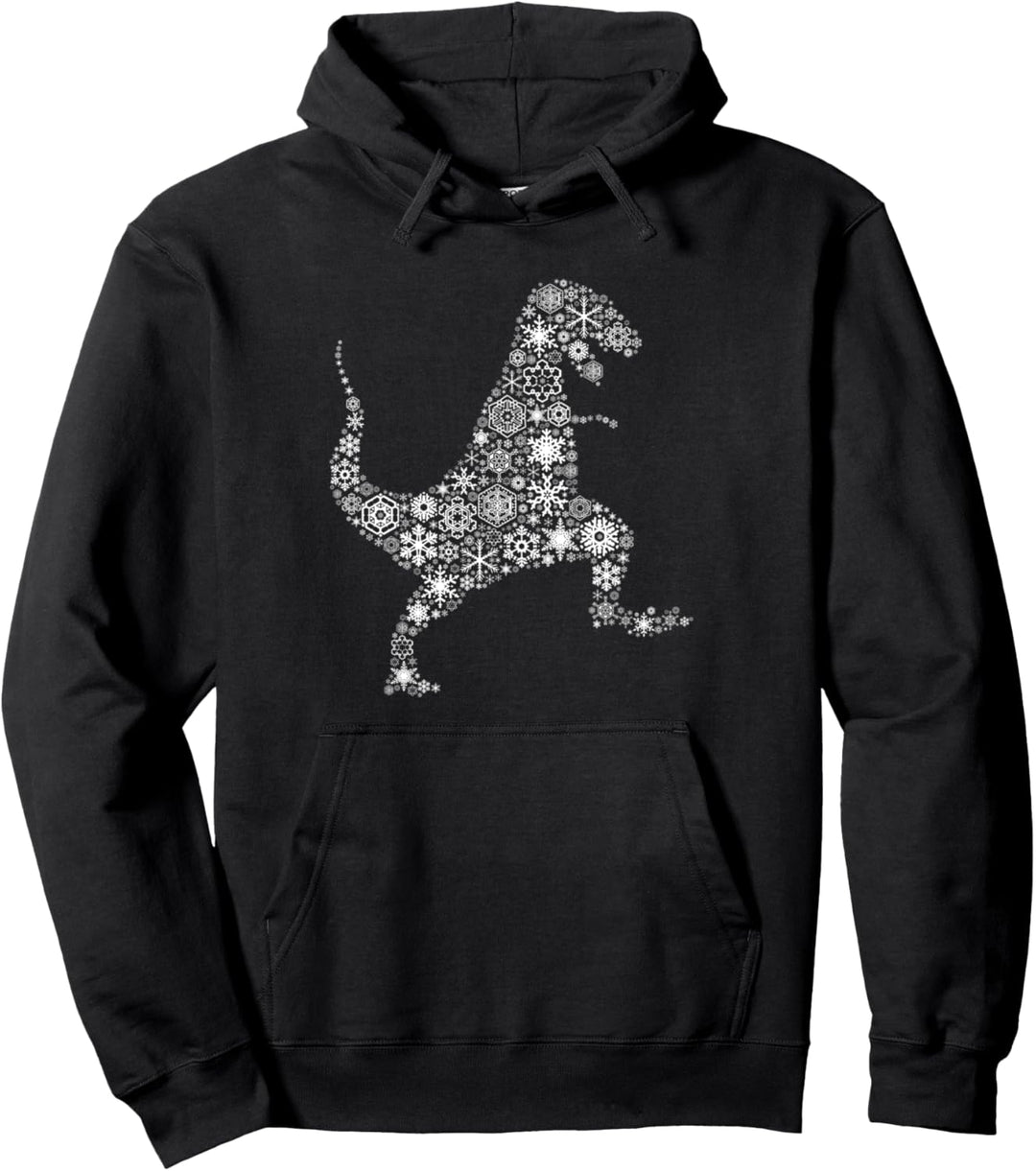 Weihnachts-Schneeflocke - Tyrannosaurus-Dinosaurier Pullover Hoodie