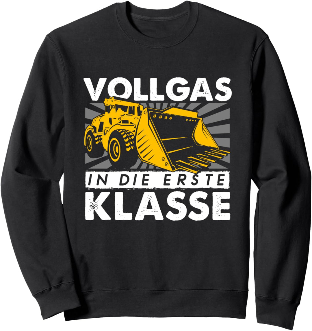 Kinder Einschulung Trecker Jungen Schulkind Traktor Sweatshirt