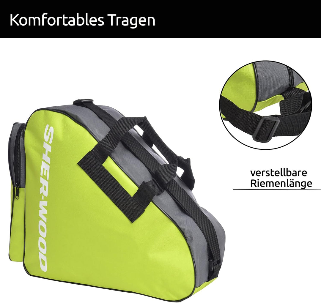 Sherwood Schlittschuhtasche, Inliner-Tasche für Erwachsene und Kinder, Eishockey-Bag, ideal für Roll