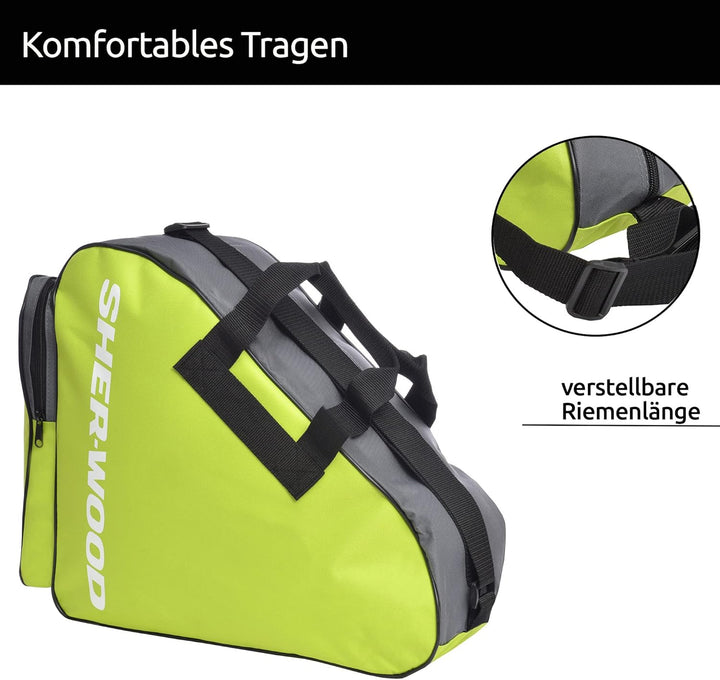 Sherwood Schlittschuhtasche, Inliner-Tasche für Erwachsene und Kinder, Eishockey-Bag, ideal für Roll