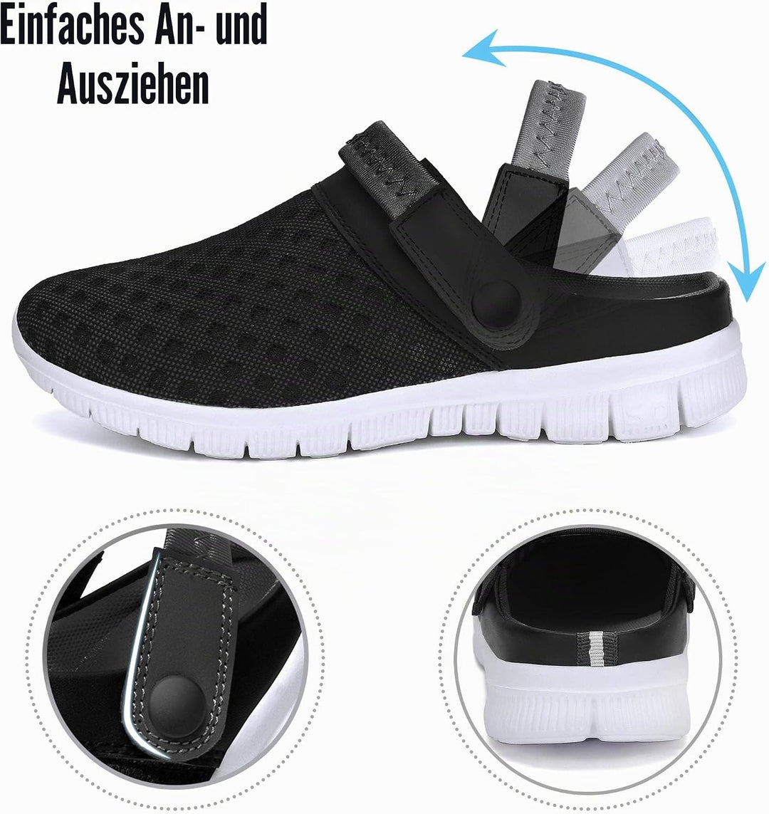 SAGUARO Sommer Clogs Herren Gartenschuhe Damen Hausschuhe Leicht Pantolette rutschfest Badelatschen