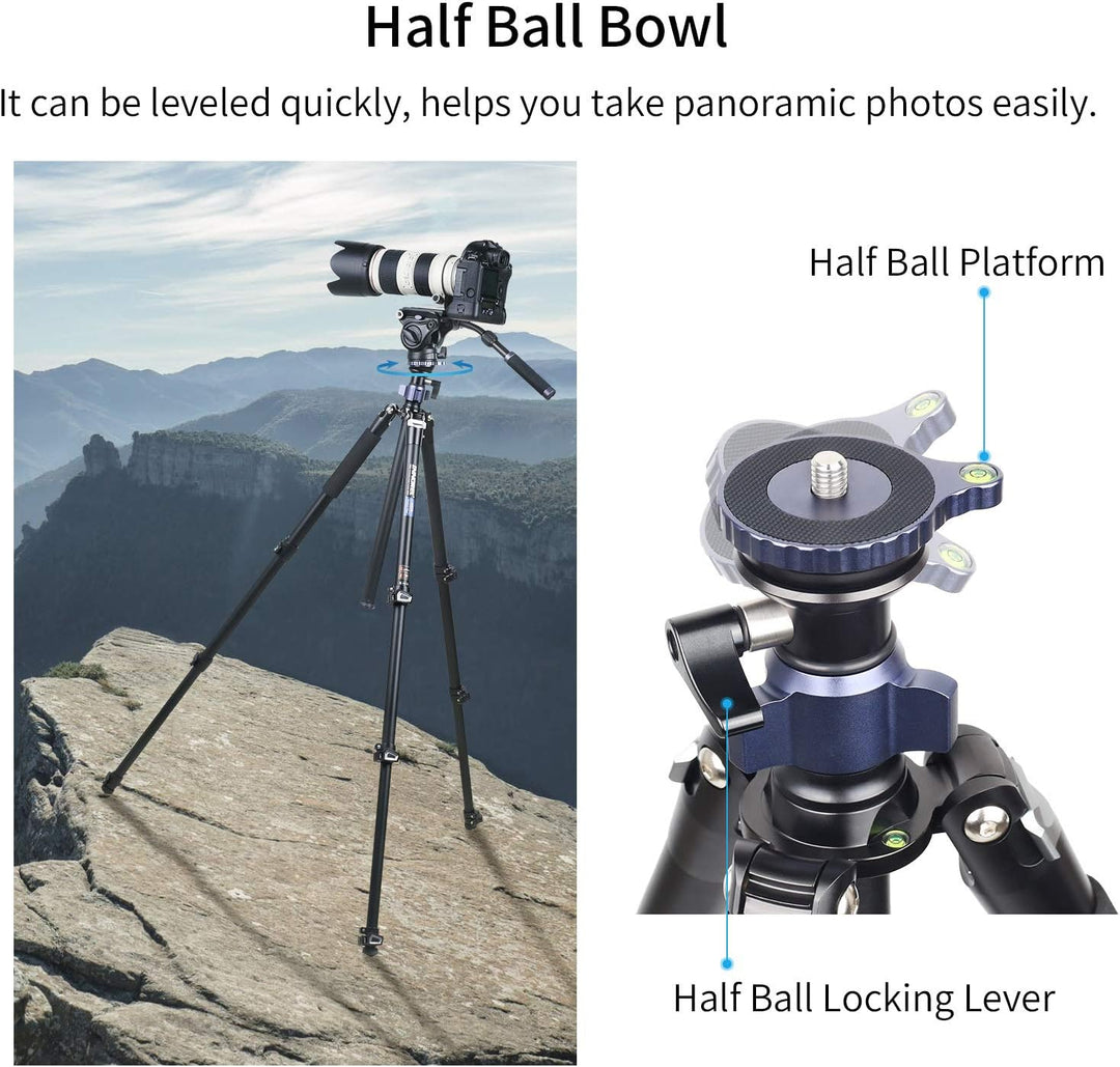 INNOREL MT70 Professionelles, multifunktionales, kompaktes Videostativ mit Fast Flip Buckle 360-Grad