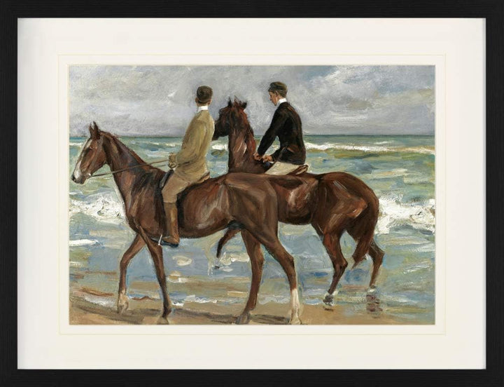 1art1 Max Liebermann Poster Zwei Reiter Am Strande, 1901 Gerahmtes Bild Mit Edlem Passepartout | Wan