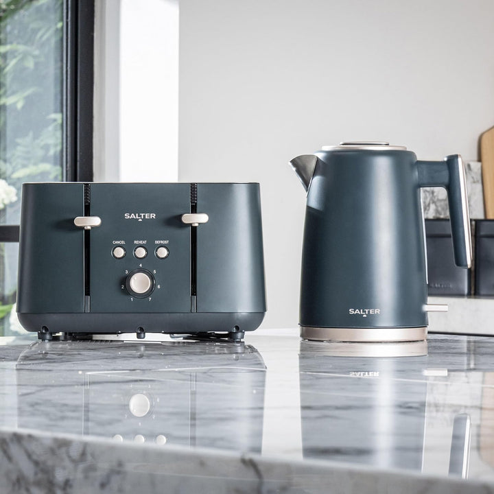 Salter Marino 4-Scheiben-Toaster – 7 Stufen variable Bräunung, herausnehmbare Krümelschublade, selbs