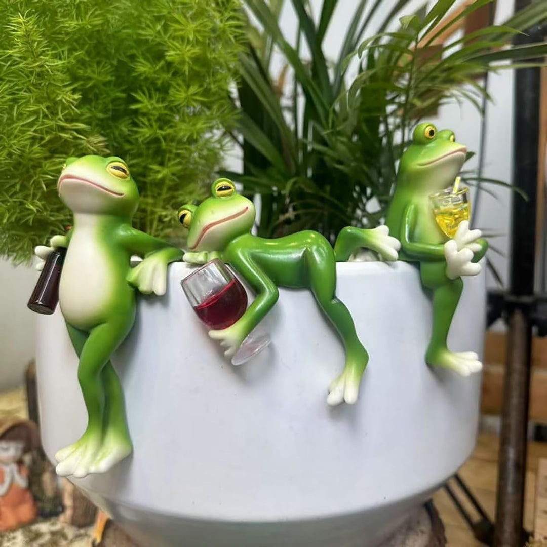 Mini-Frosch Topfpflanzen Dekorationen, lustige Garten Dekoration, Outdoor-Geschenke, Frauen Frosch S