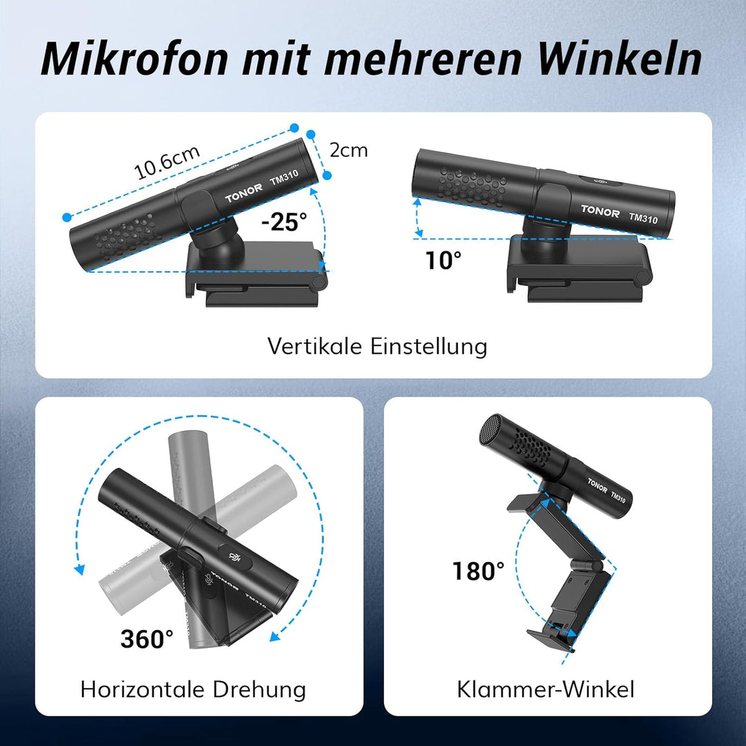 TONOR USB Konferenzmikrofon für PC, Computer Laptop Mikrofon, Mehrfach Winkelverstellbares Microphon
