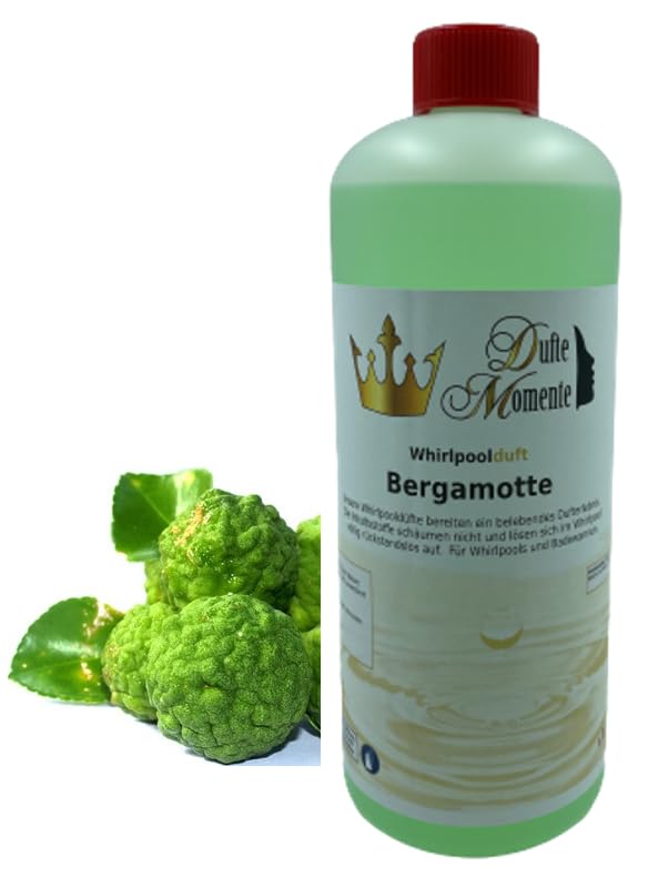 Dufte Momente | Whirlpool Duft 1 Liter | Bergamotte | mit naturreinen und natürlichen ätherischen Öl