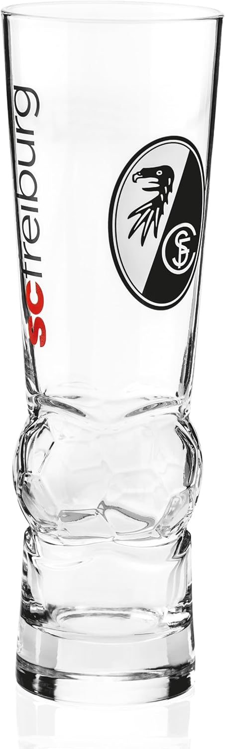 SC Freiburg Fussballglas 2er Set | Glas | 0,3l Bierglas | SCF - Plus Lesezeichen Wir lieben Fussball