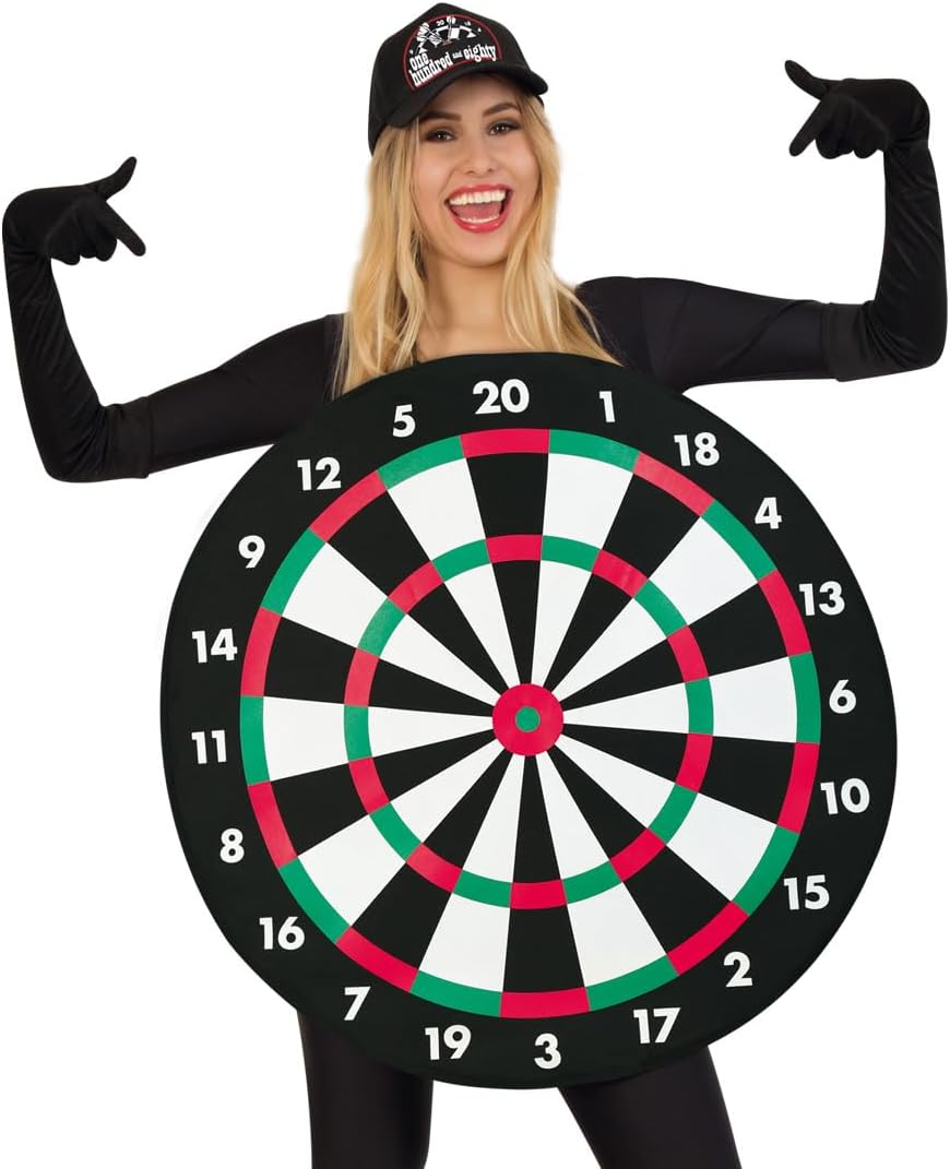 FRIES Dartscheibe Dart Kostüm Dartkostüm Scheibe Unisex