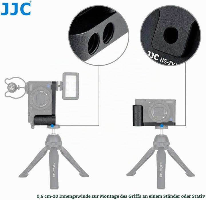 JJC Metall Kamera Handgriff für Sony ZV-1 Digitalkamera Verbessern Sie das Handgefühl für Vlogging &amp;