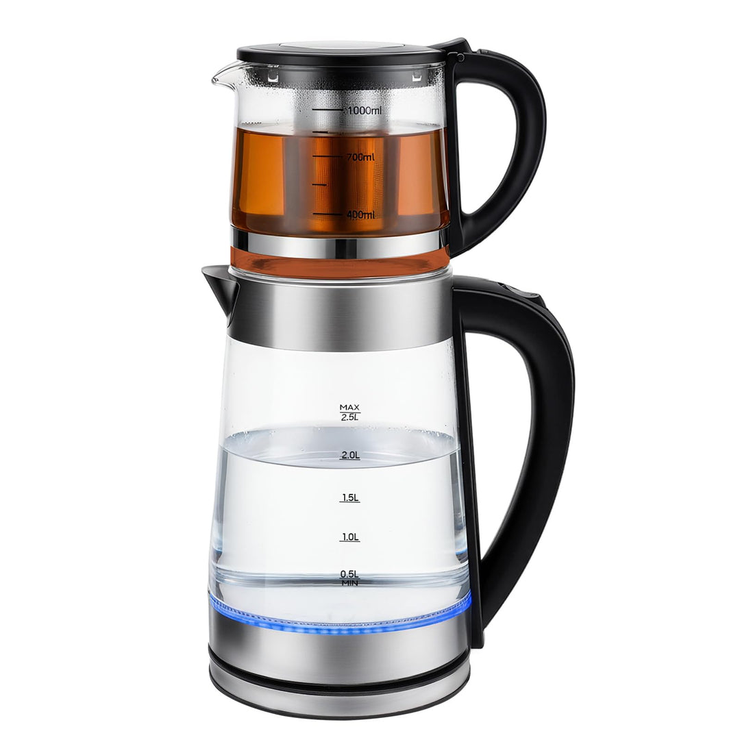 Elektrischer Wasserkocher Glas, Elektrischer Teekocher Mit Kleiner Teekanne, Teemaschine Elektrisch