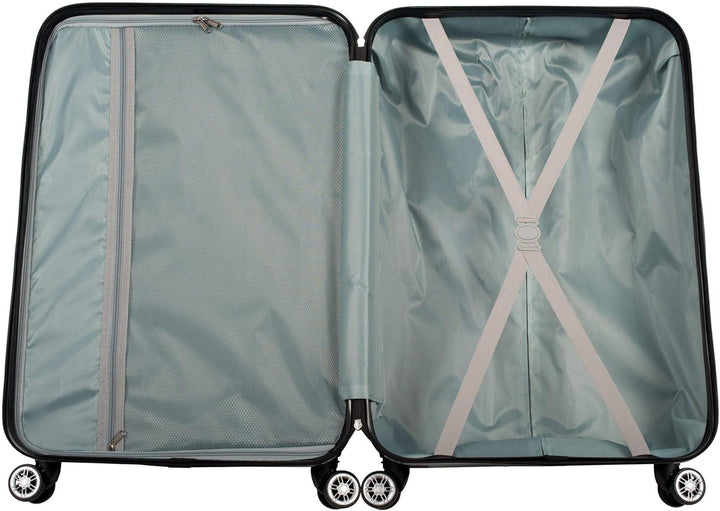 Cahoon - Hartschalen-Koffer Trolley Handgepäck Reisekoffer Kofferset 4 Rollen M-L-XL-Set 201 (dunkel