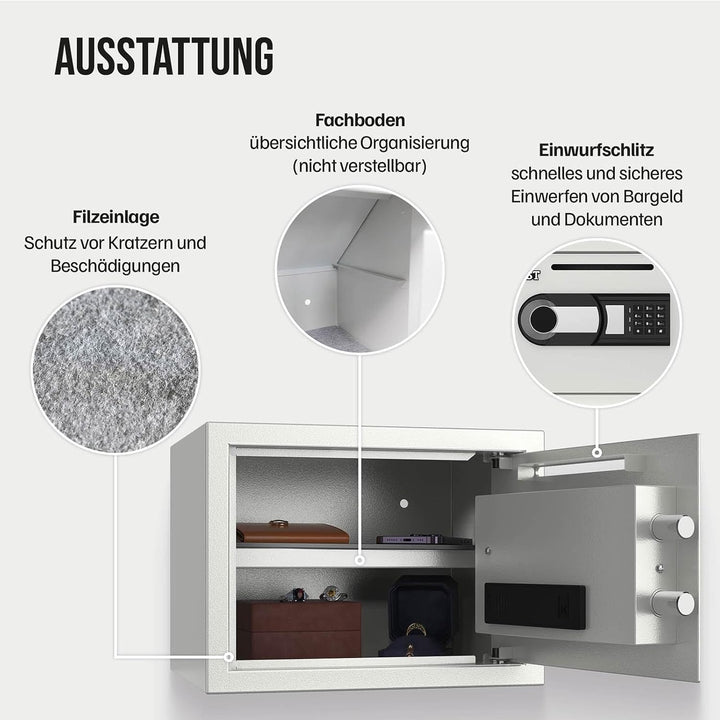 Profirst Möbeltresor Guardian 3 Einwurfschlitz Stahl Elektronikschloss Notöffnung herausnehmbarer Fa