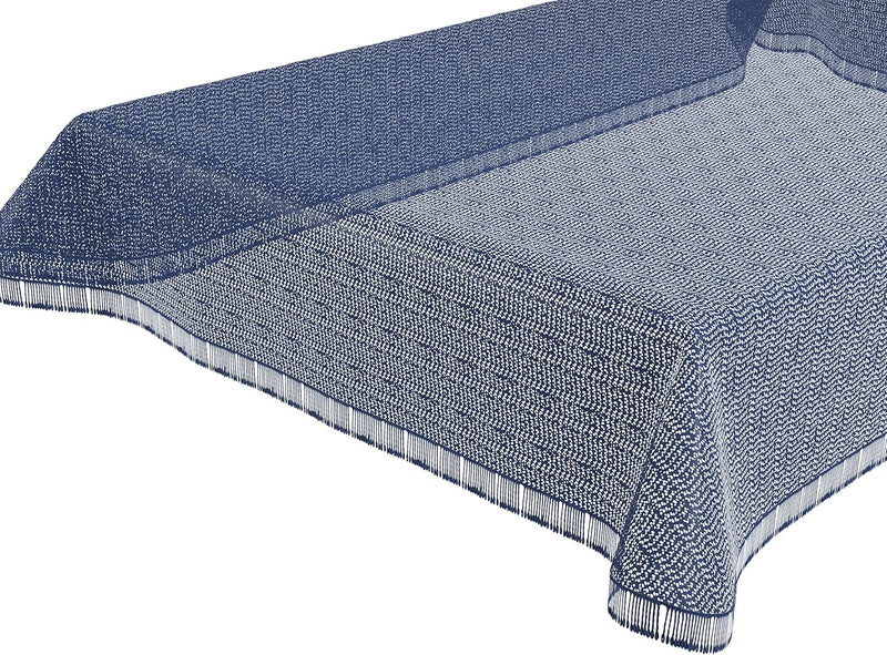 BEAUTEX Moa Weichschaum Tischdecke mit Fransen, Garten, Balkon, Terrasse, Camping - Eckig 130x220 cm