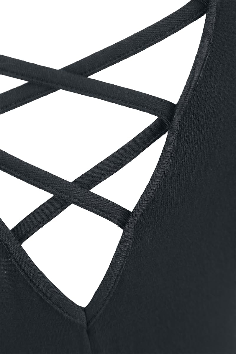 Forplay Damen schwarzes Kleid mit Schnürung 3XL