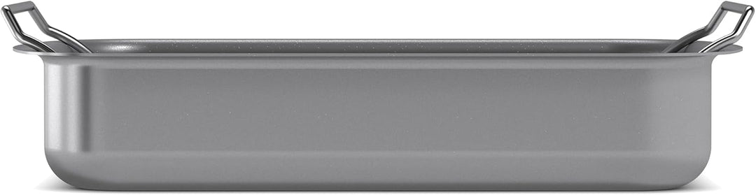 Eva Trio | Professionell Bräter mit Rost 26x19 cm keramischer Slip-Let®-Antihaftbeschichtung |Mit ih