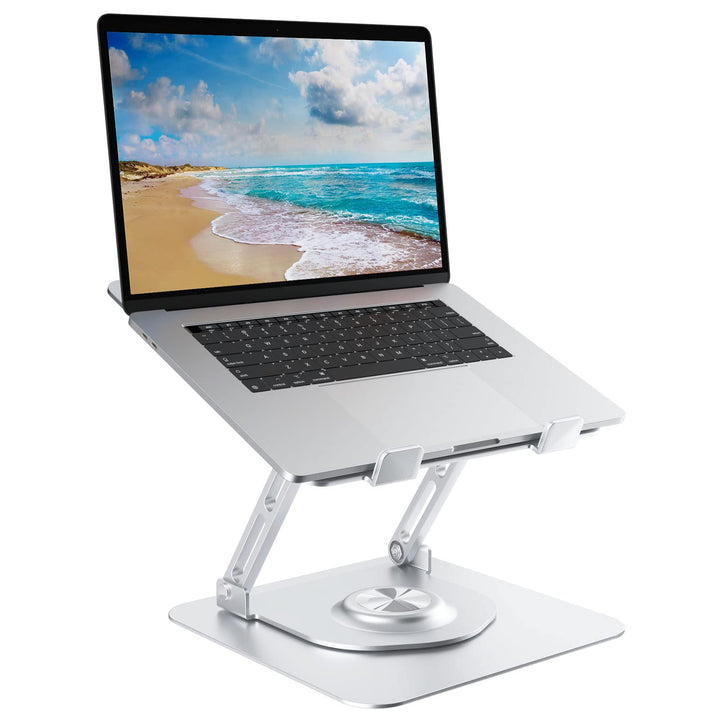 Epherie Laptop Ständer mit 360° drehbarem rundem Basis, Höhenverstellbarer ergonomischer Laptopständ