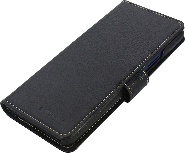 STILGUT Talis kompatibel mit Sony Xperia 10 II Hülle mit Kartenfach aus Leder, Wallet Case, Lederhül