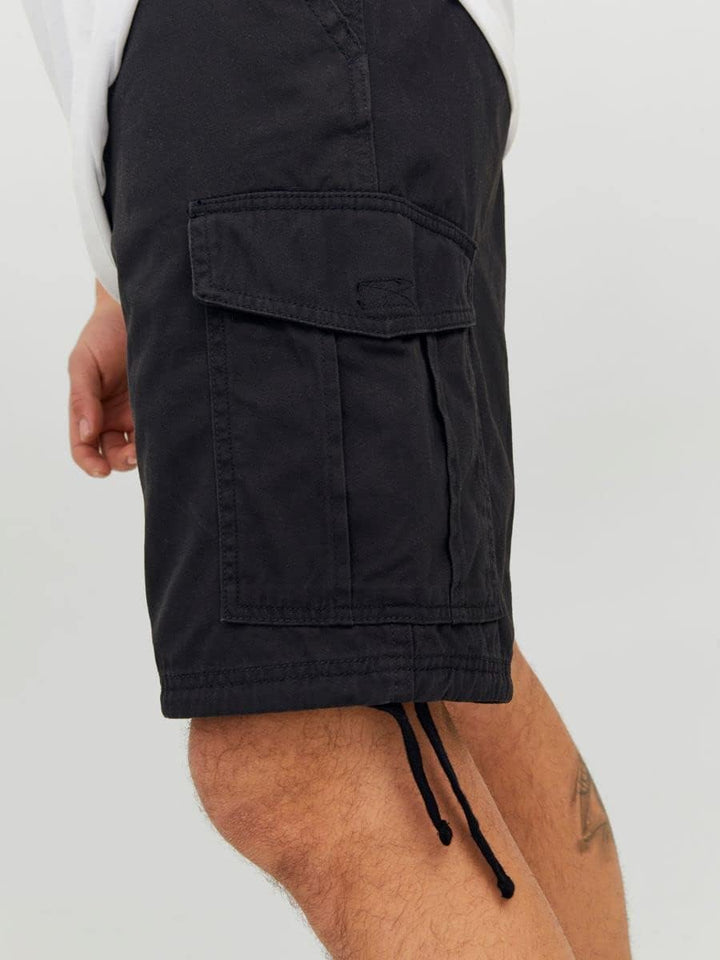 JACK & JONES Herren Cargoshorts Jpstmarley Jjcargo Shorts Ana Sn M Schwarz, M Schwarz