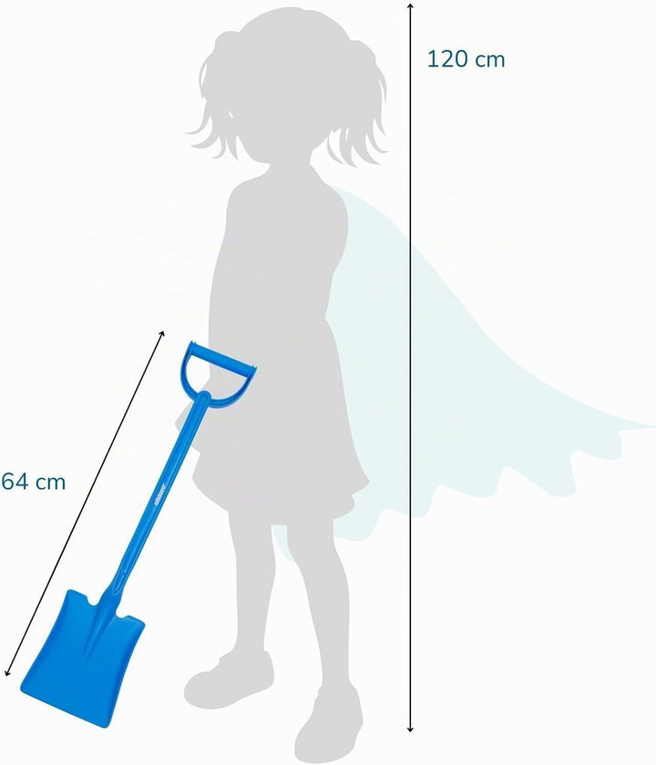 alldoro 60156 XXL-Kinderschaufel eckig, 64 cm, robuste Sandschaufel aus Kunststoff für Kinder ab 18