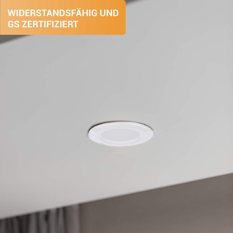 TEVEA® Ultra Flach LED Einbaustrahler IP44 dimmbar für den Wohnbereich |auch für das Bad geeignet| W