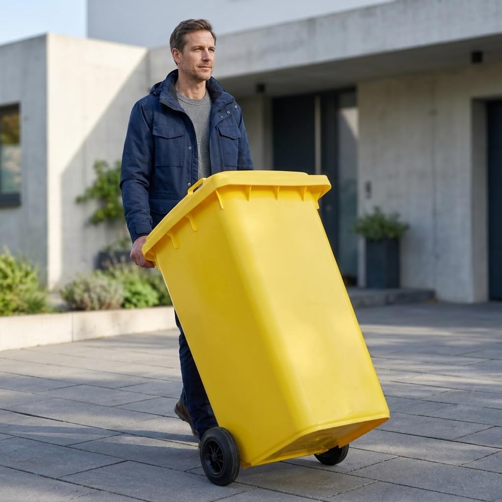 plasteo® Mülltonne Abfalltonne Reststofftonne Müllbehälter Mülleimer Made in Germany Für Strassenste