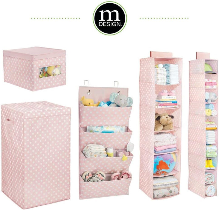 mDesign Hängeaufbewahrung mit Vier Taschen – Kinderzimmer Aufbewahrung für Kinderschuhe, Accessoires