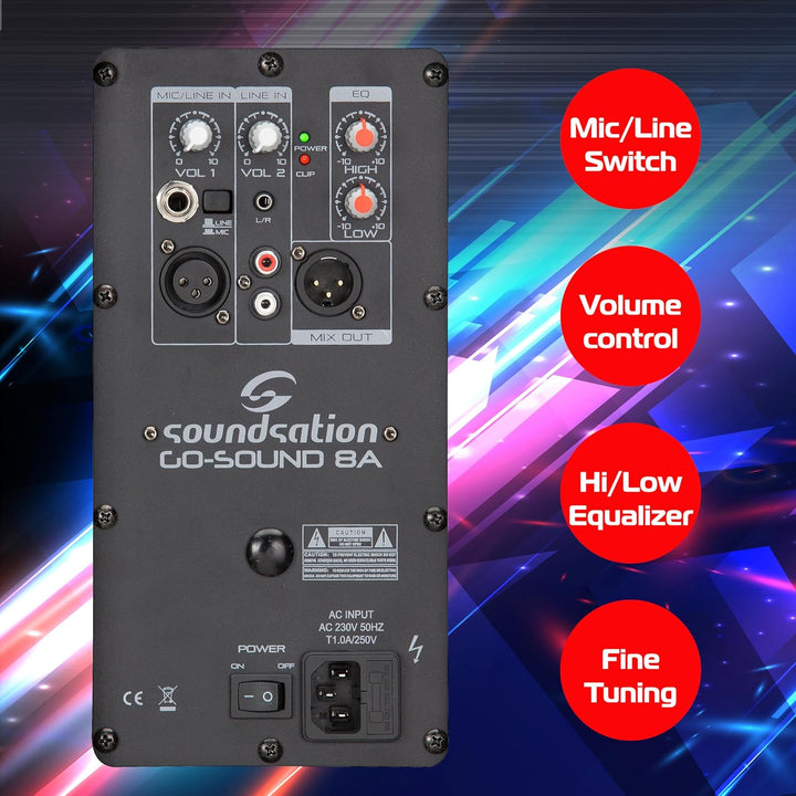 SOUNDSATION Go-Sound 2-Wege-Lautsprecher (300 W)