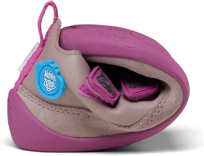 Affenzahn Barfussschuh Leder Buddy mit Klettverschluss Weich rutschfest Flexibel Reflektierend für J