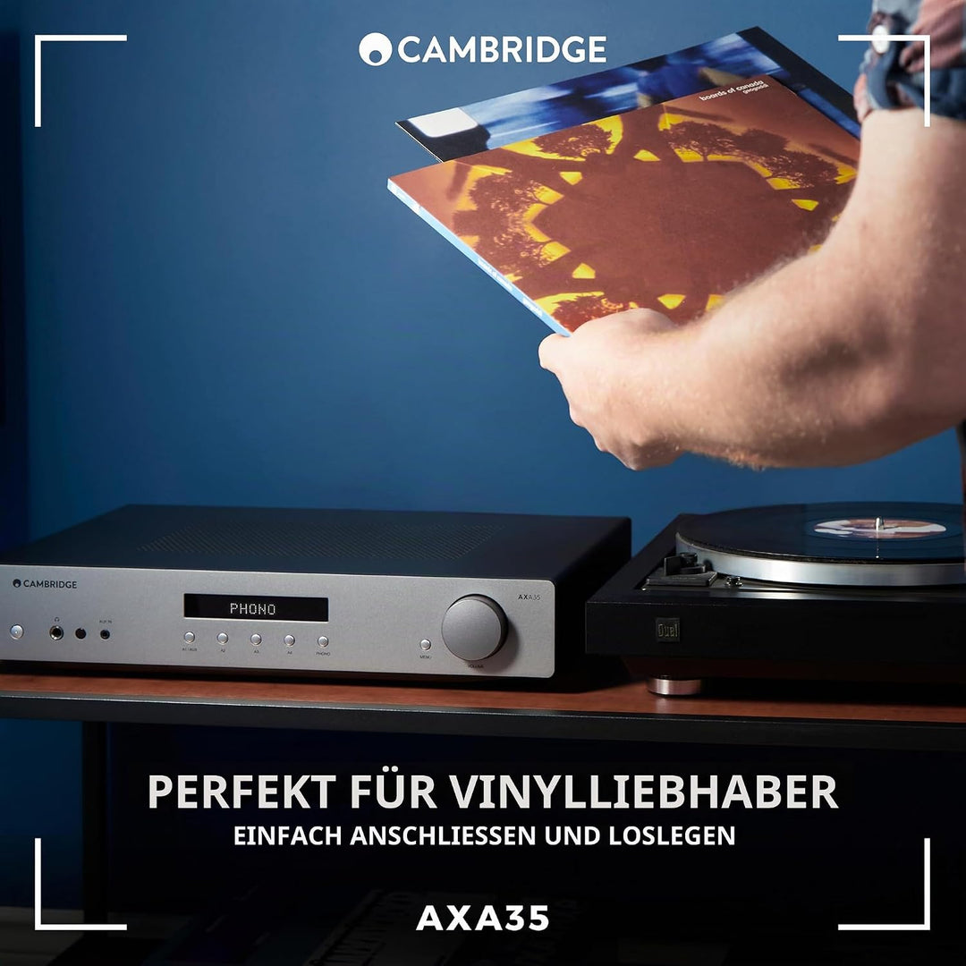Cambridge Audio AXA35 Audio-Verstärker, 35 W, 0,01%, 82 dB, 47000 Ω, 5–50000 Hz, Klemmanschlüsse