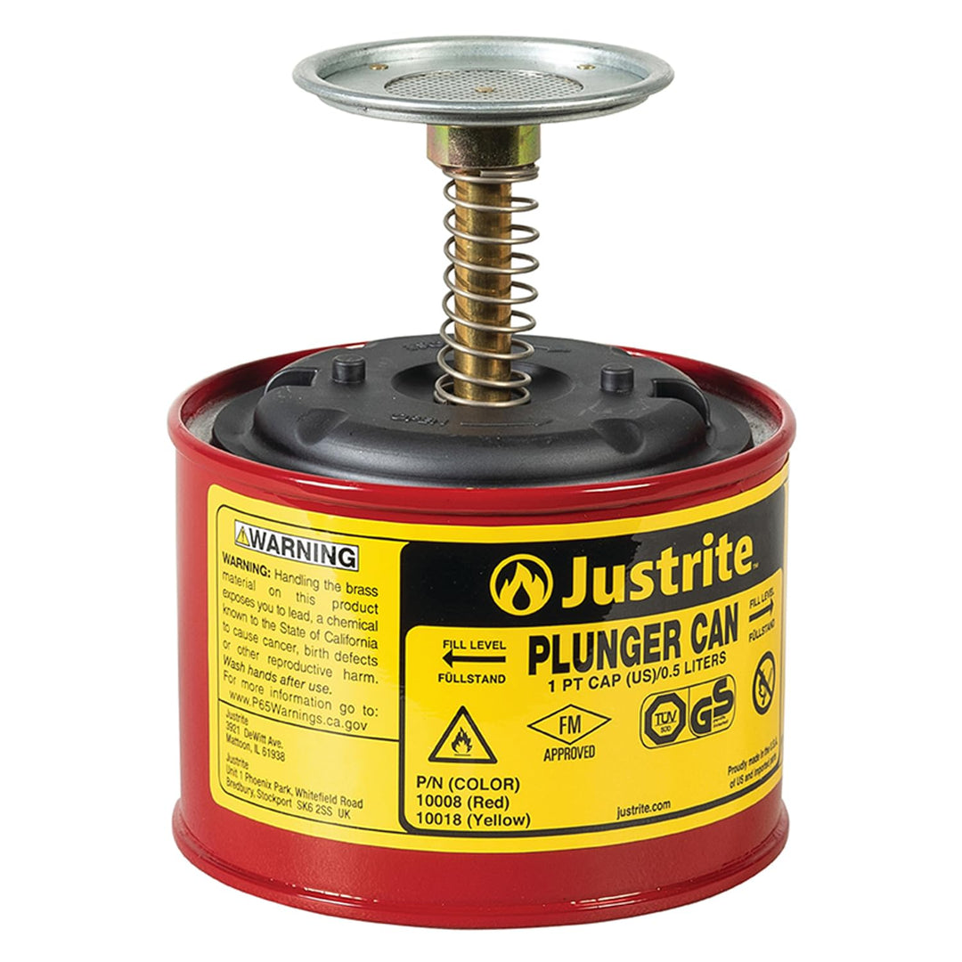 Justrite 10008 Sparanfeuchter 0.5L 12.4cm x 13.3cm Rot