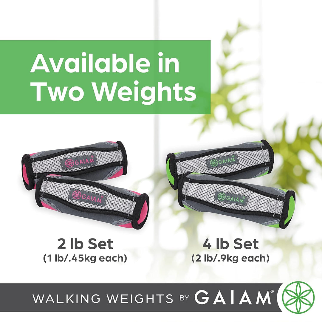 Gaiam Unisex-Erwachsene for Women & Men Soft Dumbbell Walking Weight Sets with Hand Strap Handgewich
