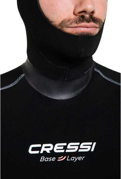 Cressi Base Layer Man 2.5mm - Tauchunterzieher Neopren 2.5mm, Schwarz, für Herren Hood Vest XL, Hood