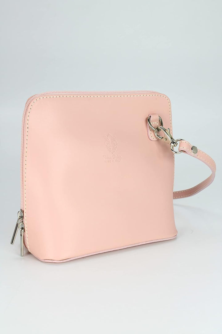 Belli italienische Ledertasche Damen Umhängetasche klein Handtasche Schultertasche Abendtasche in ro