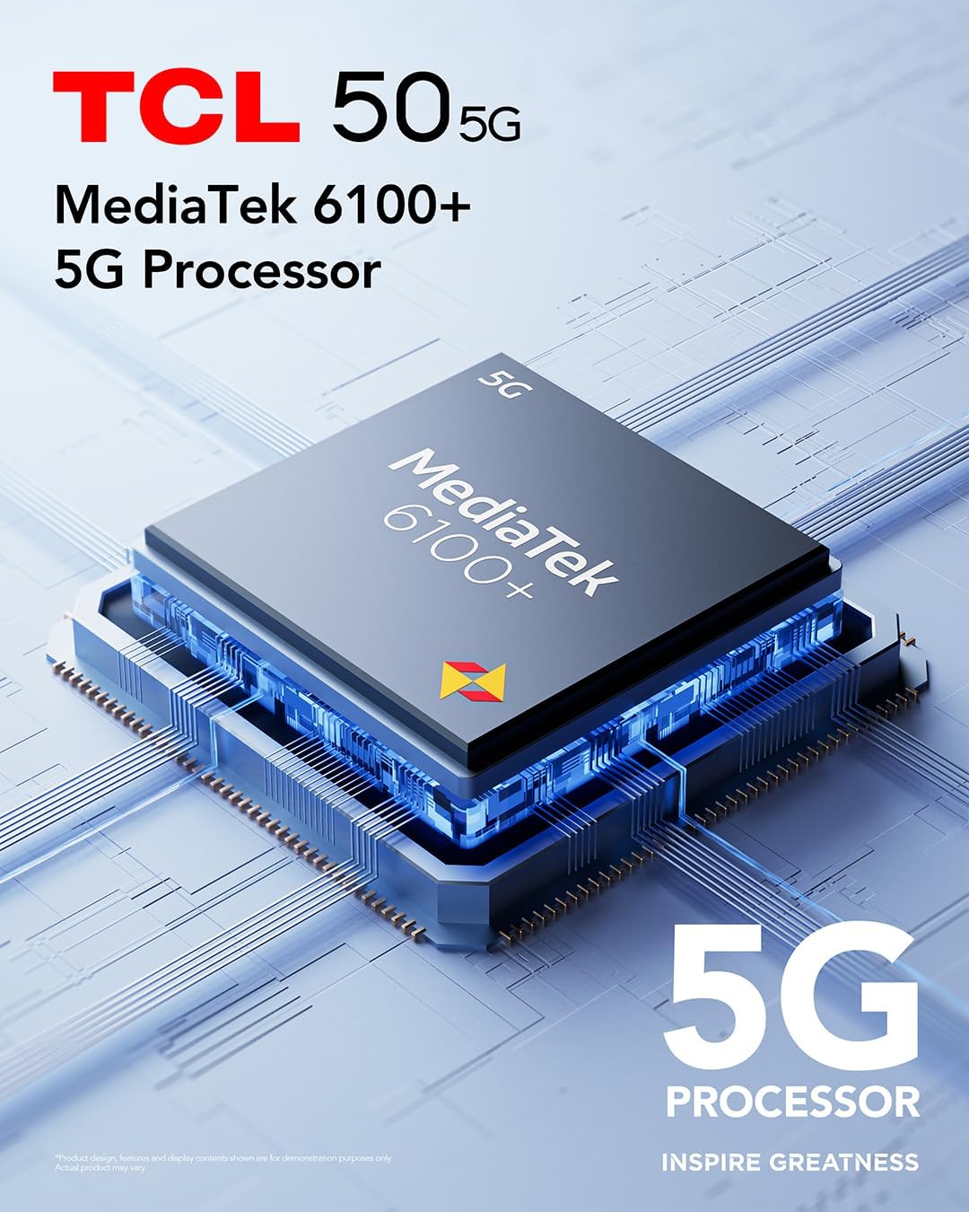 TCL Mobile 50 5G Smartphone, MediaTek Dimensity 6100plus Chipsatz, 6,56 Zoll HDplus 90Hz Display, 12