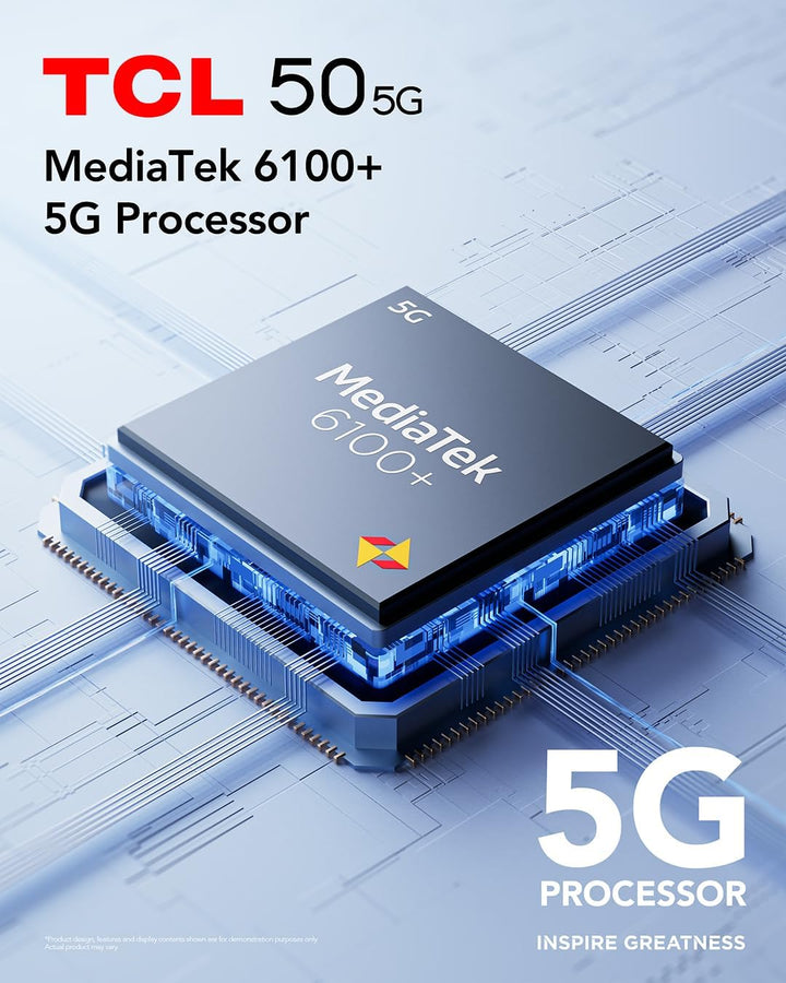 TCL Mobile 50 5G Smartphone, MediaTek Dimensity 6100plus Chipsatz, 6,56 Zoll HDplus 90Hz Display, 12