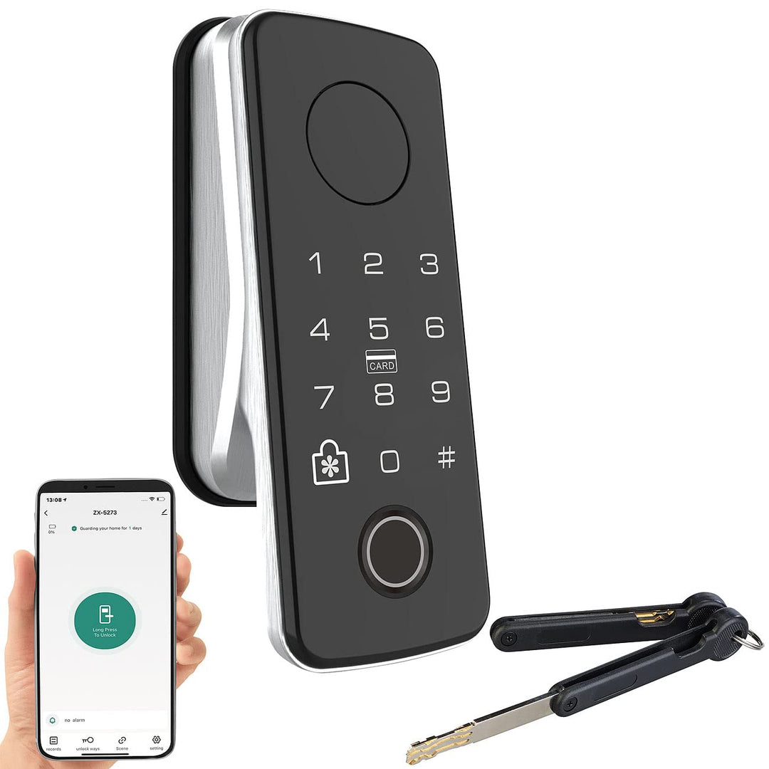 VisorTech Zahlentürschloss: Motorbetriebener ZigBee-Schliesszylinder, Code, Fingerprint, App, IP55 (
